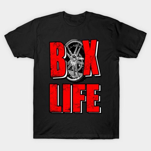 Box Life Red T-Shirt by Black Ice Design